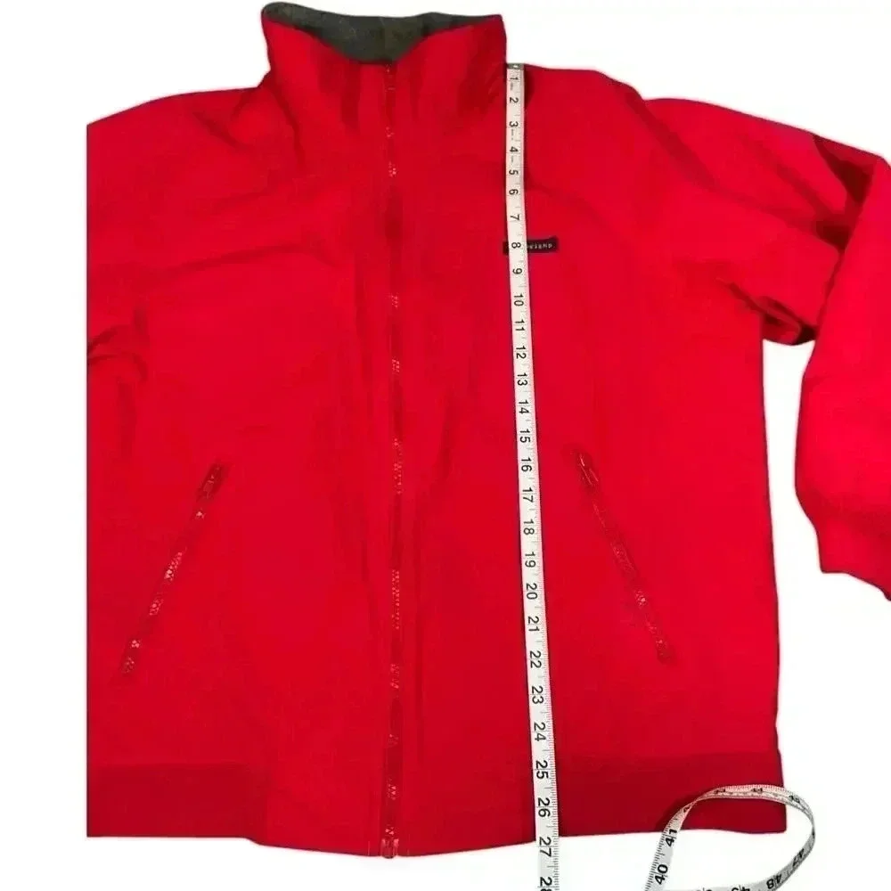 Lands End Men's Fleece Lined Red Warm Soft Shell Jacket Size Medium 38-40